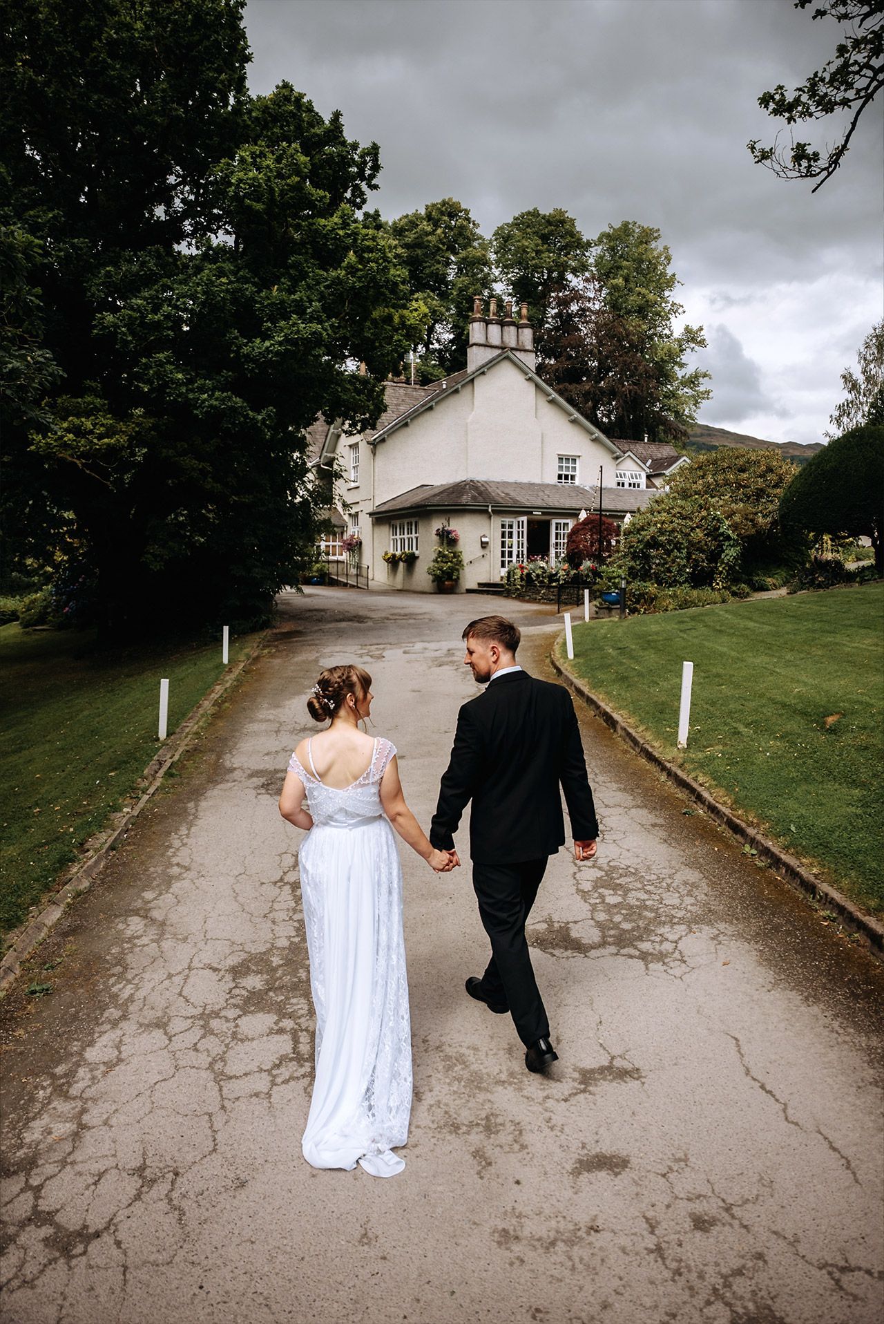 Emotional wedding ceremony at Briery Wood Hotel during a Lake District wedding