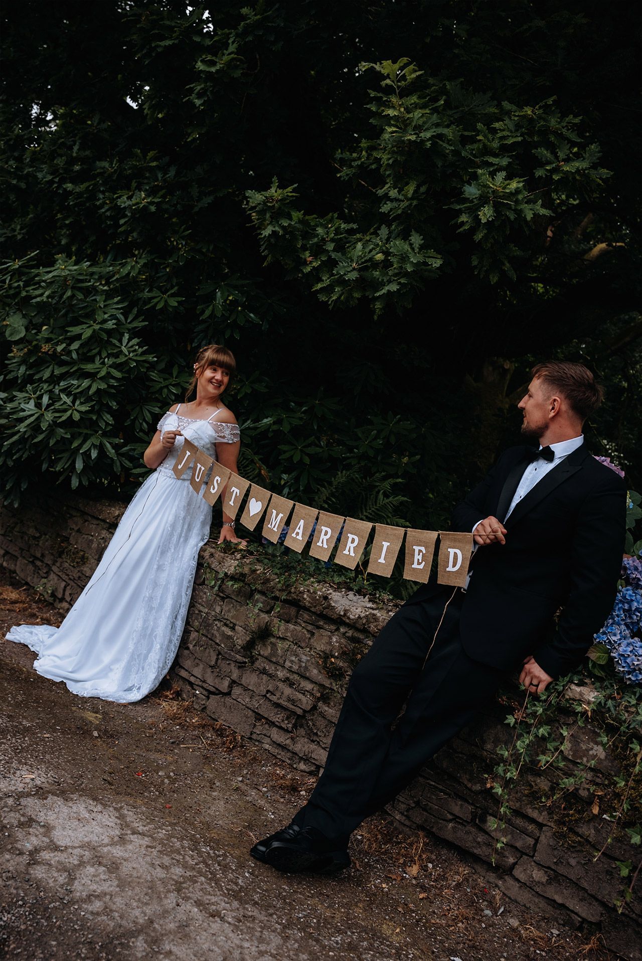Emotional wedding ceremony at Briery Wood Hotel during a Lake District wedding