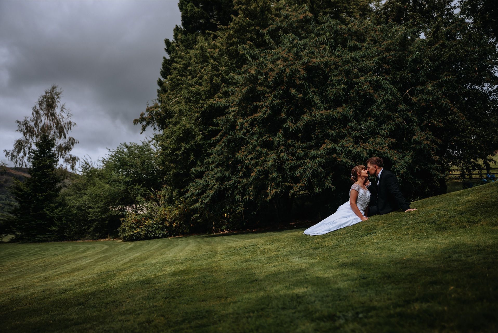 Lake District wedding photographer capturing a bride and groom