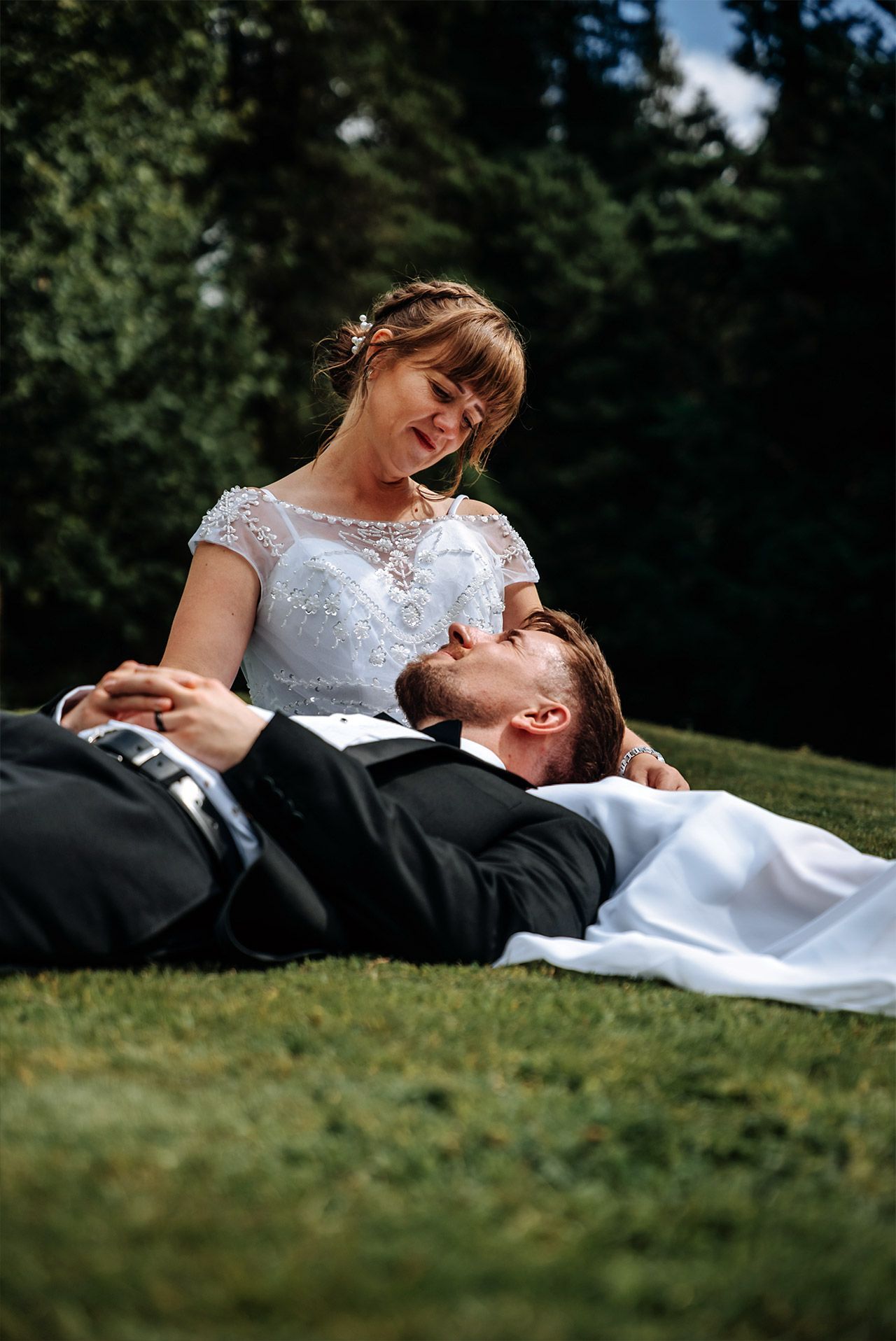 Wedding photographs captured at Briery Wood Hotel on the shores of Windermere