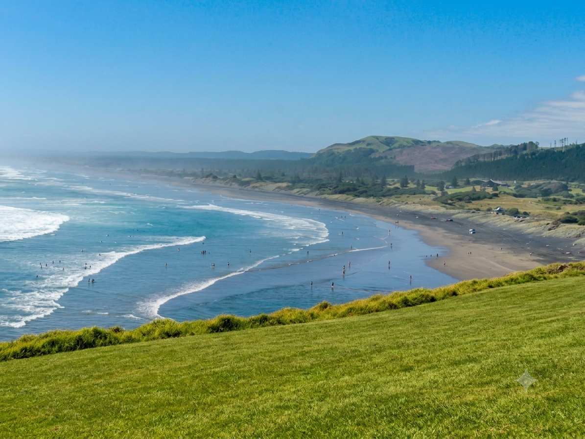Pacific Infrastructure Corridor — sunset dunes