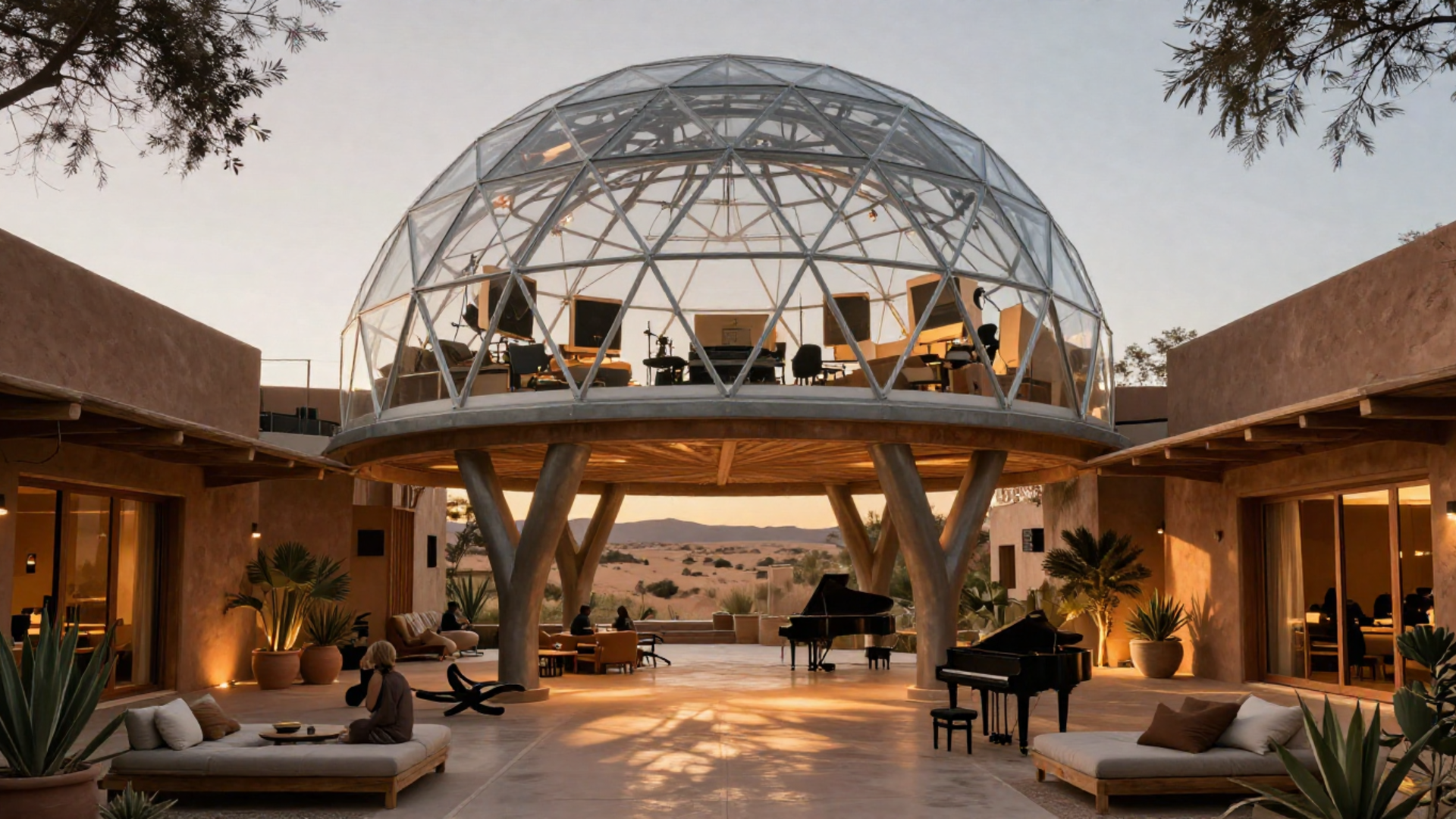 Ti Oms Studios — artist residency courtyard