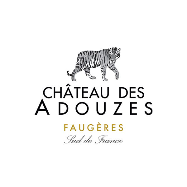 Das Logo von Chateau des Adouzes zeigt einen Tiger.