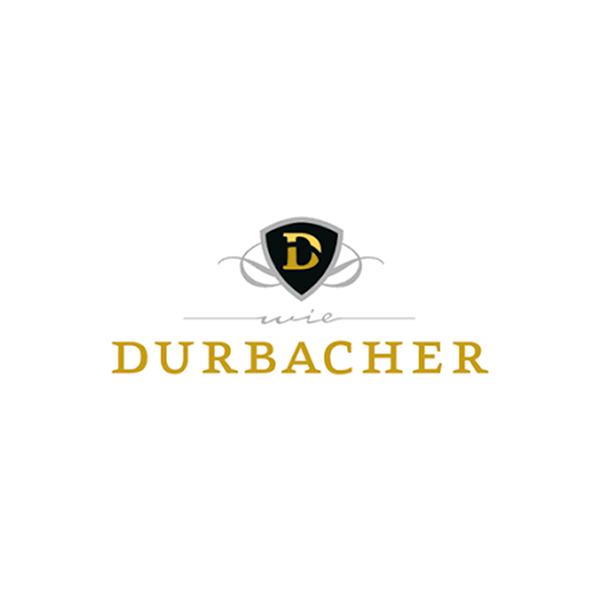 Ein Logo für Durbacher mit einem Schild und einem Buchstaben D