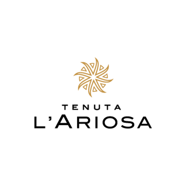 Ein Logo für Tenuta L' Ariosa mit einem goldenen Stern in der Mitte