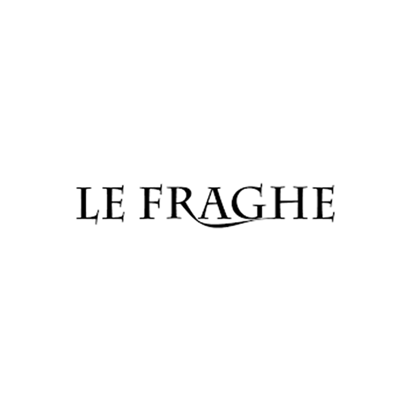 Ein schwarzweißes Logo für Le Frahe auf weißem Hintergrund.