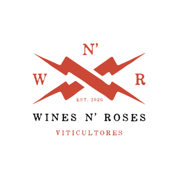 Ein Logo für Wines n' Roses-Winzer