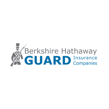 Berkshire Hathaway GUARD Insurance Companies logo with a soldier figure and company name.