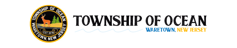 Official logo of the Township of Ocean, New Jersey, featuring a circular crest with a deer and forest.