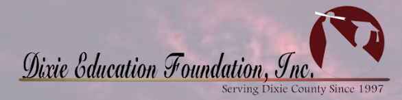 Logo for Dixie Education Foundation, Inc., with a graduation cap icon and text