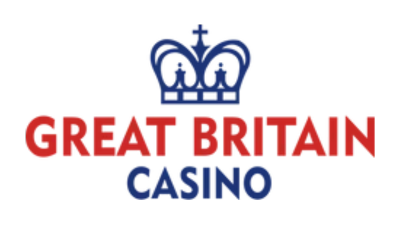 Great Britain Casino logo with a blue crown above red and blue text