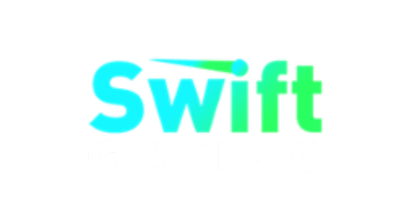 Colorful “Swift” wordmark in cyan and green with a stylized green bird above the letters