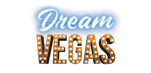 Dream Vegas logo with blue script “Dream” above gold marquee-style “VEGAS” text
