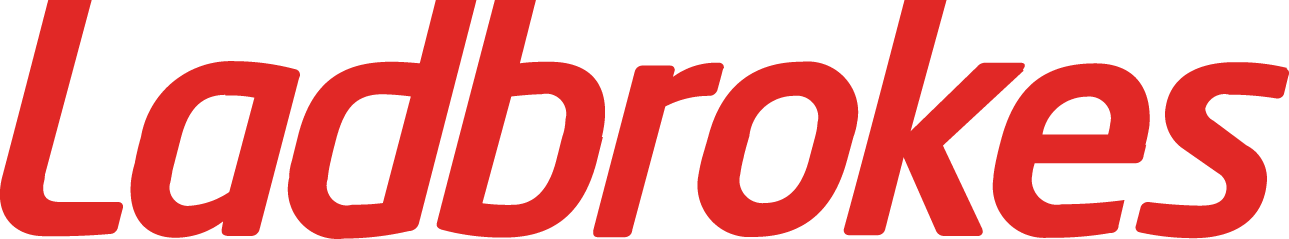 Red Ladbrokes logo with stylized italic wordmark