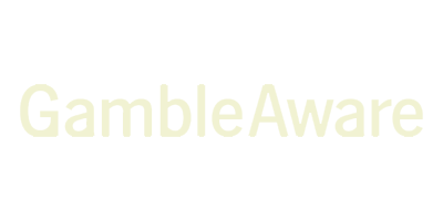 Pale yellow “GambleAware” text on a white background.