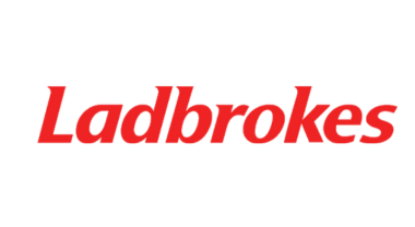 Red Ladbrokes logo on a white background