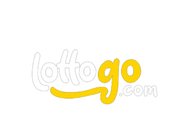 LottoGo.com logo in white and yellow text on a white background