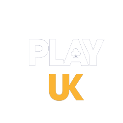 White background with outlined “PLAY” above orange “UK” text, with a small club icon in the A.