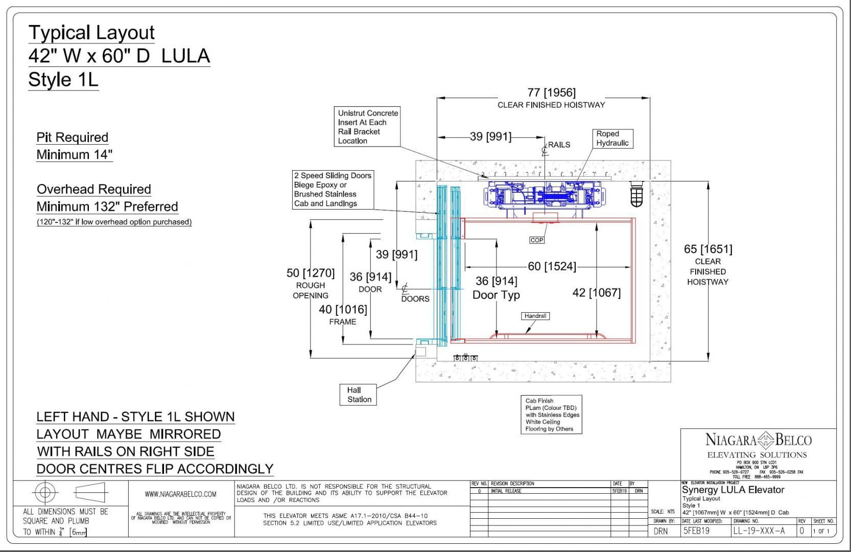 Schéma technique d'un support mural pour téléviseur avec dimensions, légendes et lignes de cote