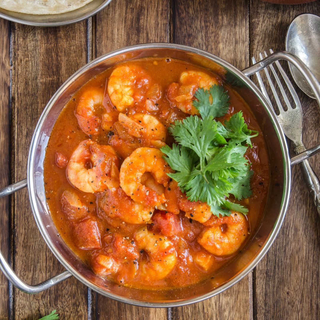 Our indian dishes with fish and prawns