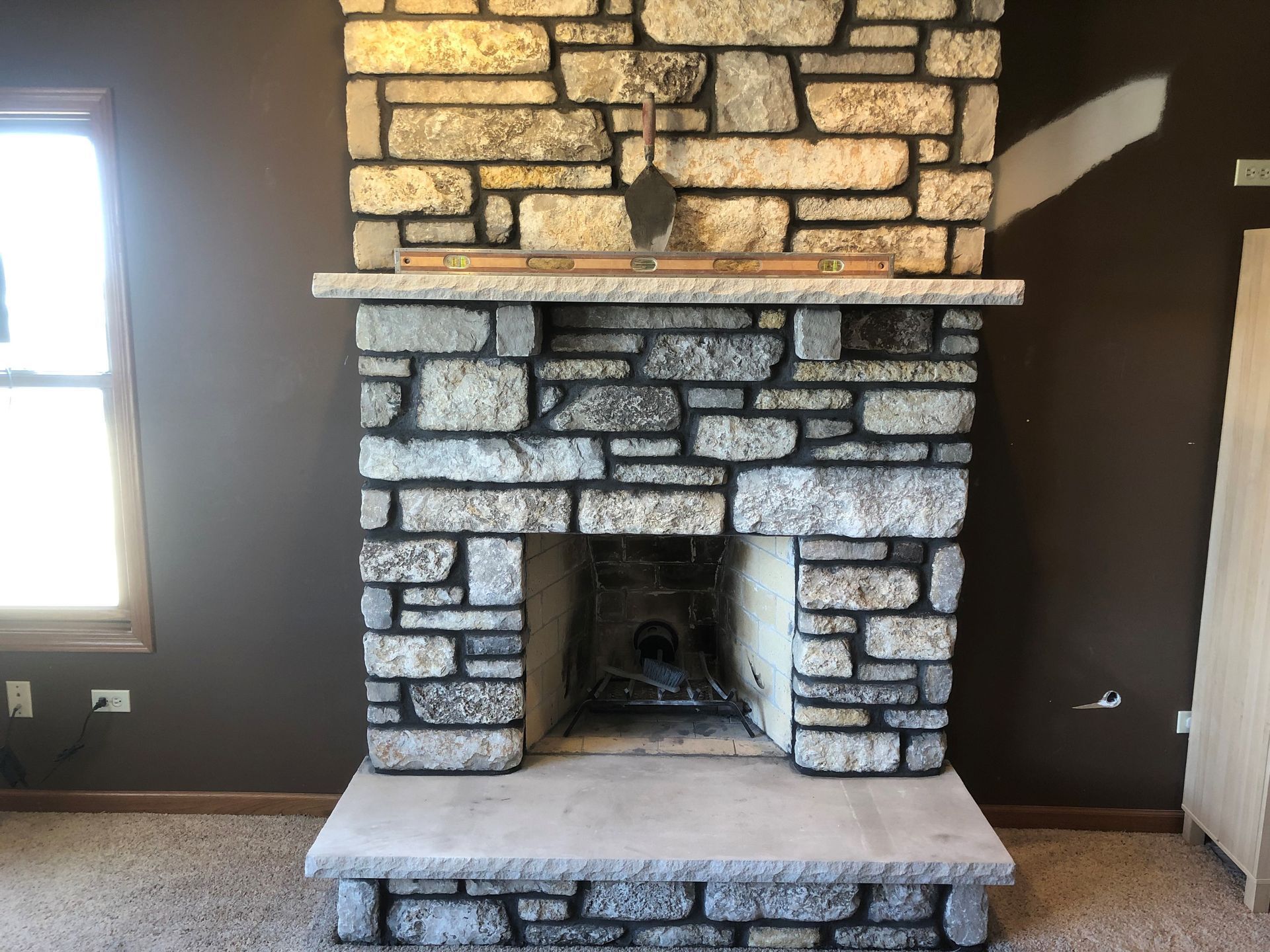 After fireplace refacing in Frankfort, IL