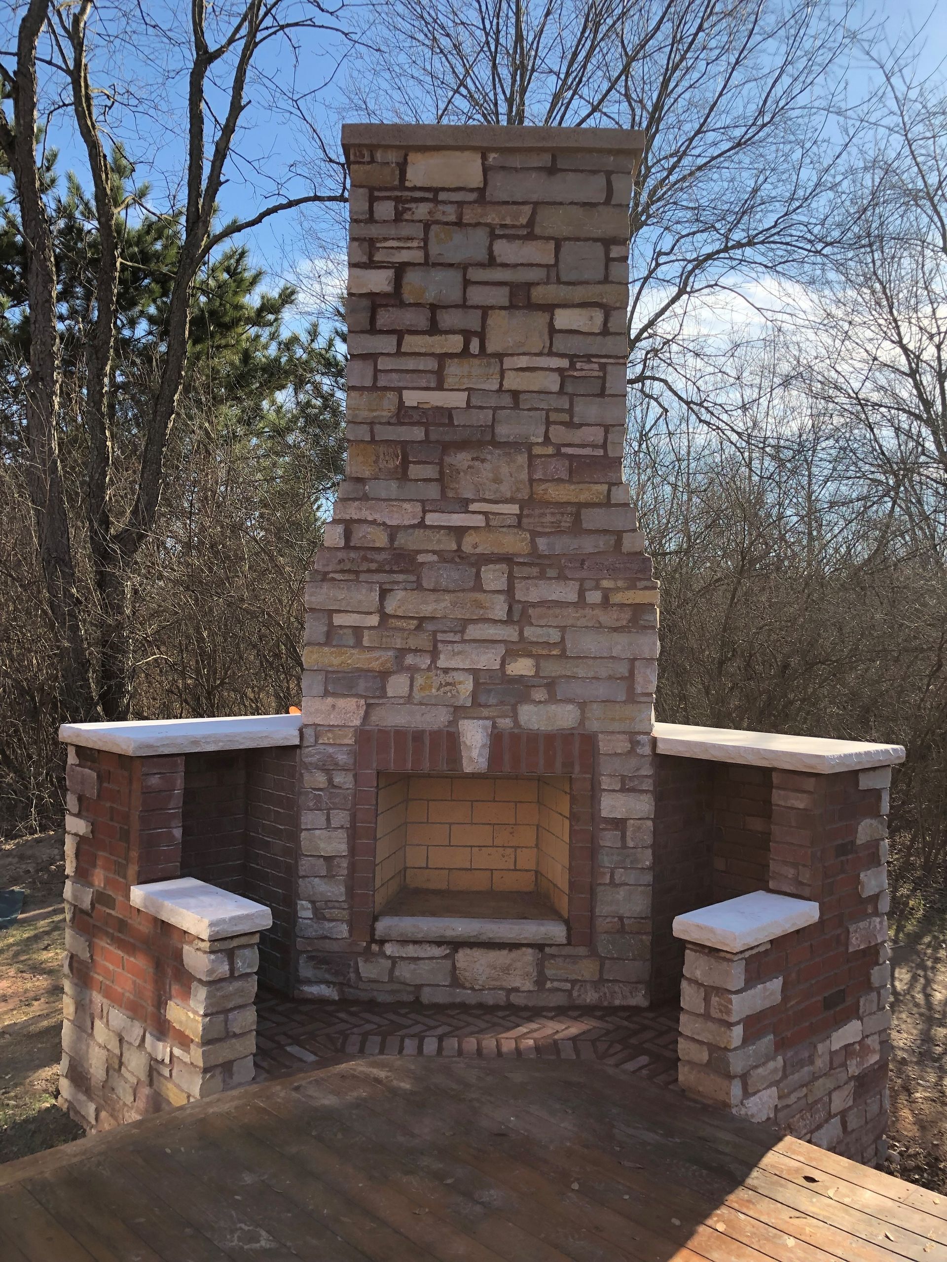 Custom outdoor fireplace builder in Frankfort, IL Custom outdoor fireplace builder in Frankfort, IL