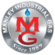 Manley Industrial Gas logo, serving since 1985.