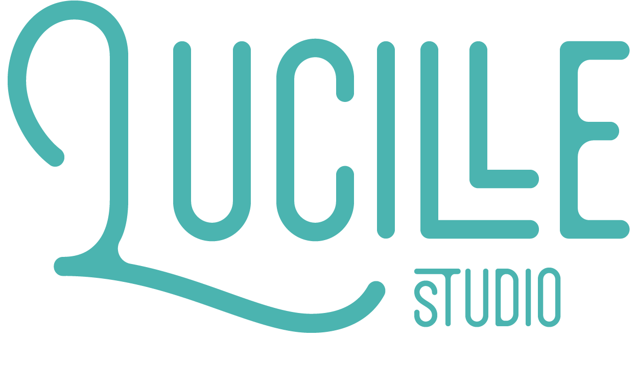 A blue logo for a studio called quille studio.