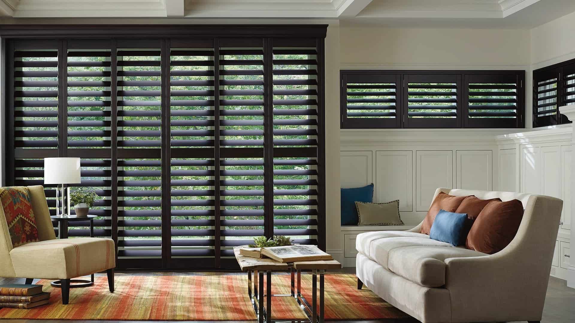 Hunter Douglas Heritance® Hardwood Shutters decorating a modern home near Austin, Texas (TX)