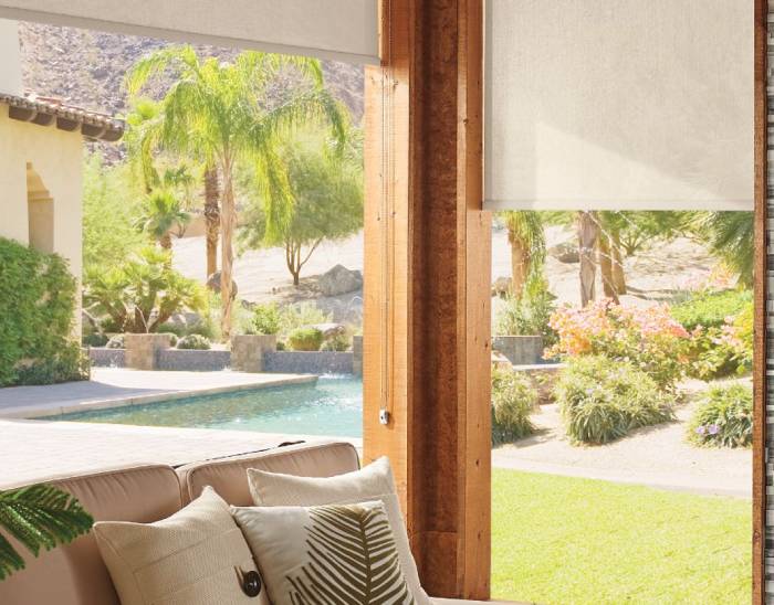 Graber® Exterior Solar Shades, roller shades, banded shades, layered shades, near Spicewood, Texas (TX)