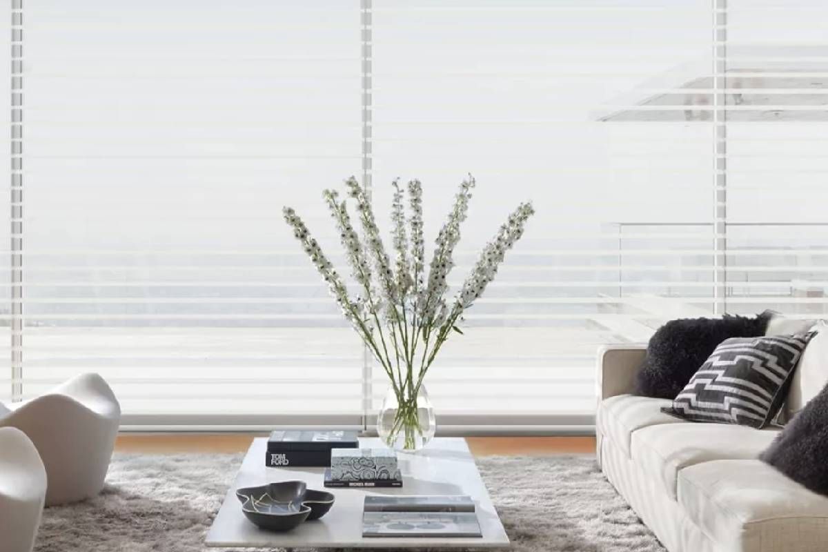Hunter Douglas Silhouette® Sheer Shades in a home near Austin, TX