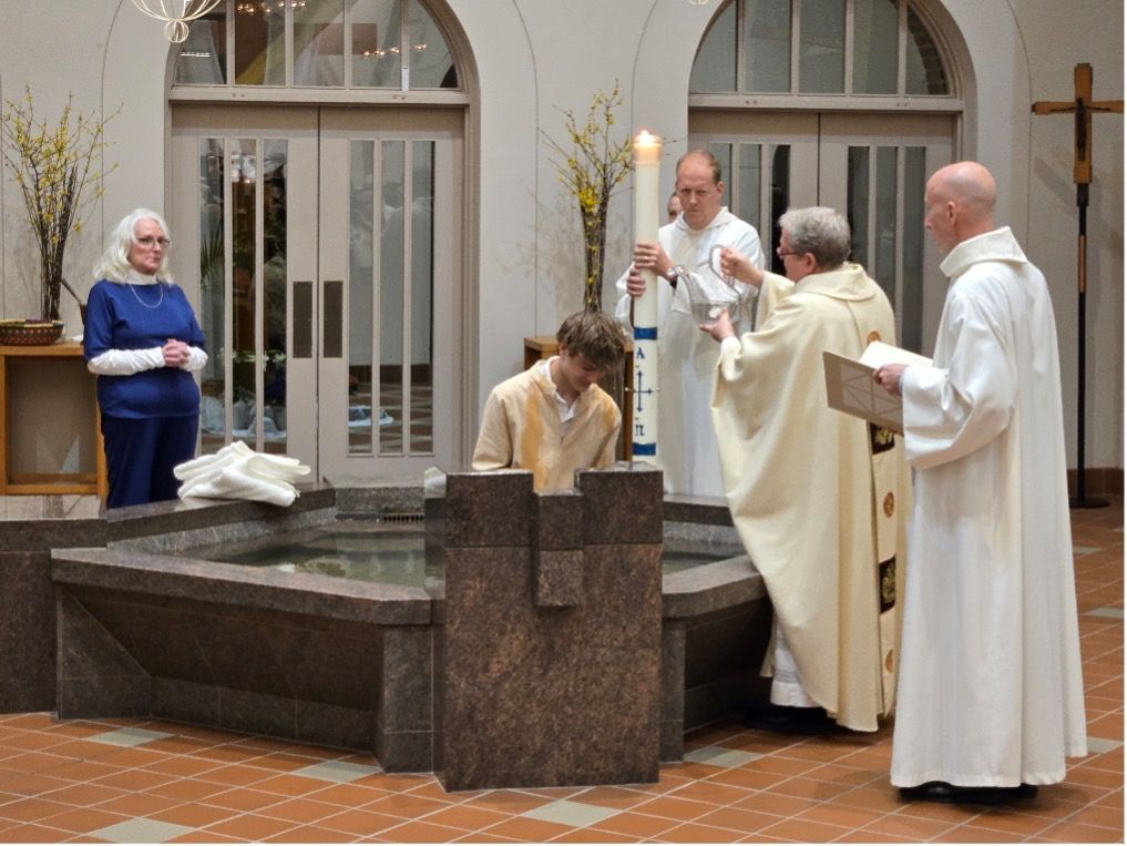 Baptismal font at Christ the King.