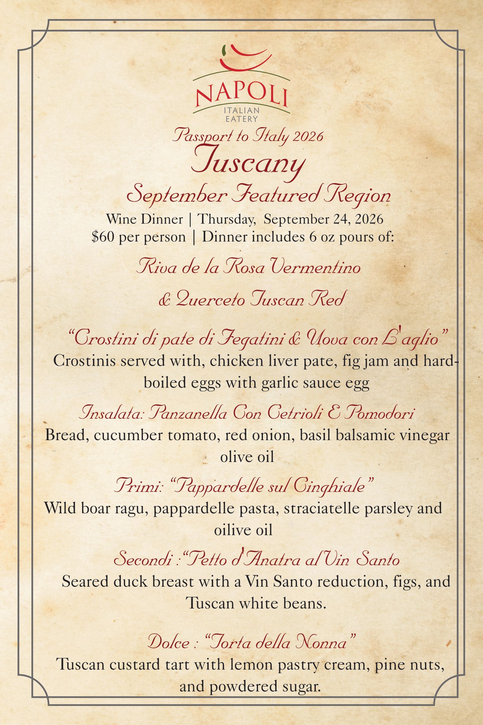 Featured Wine f  — Wichita, KS — Napoli Italian Eatery