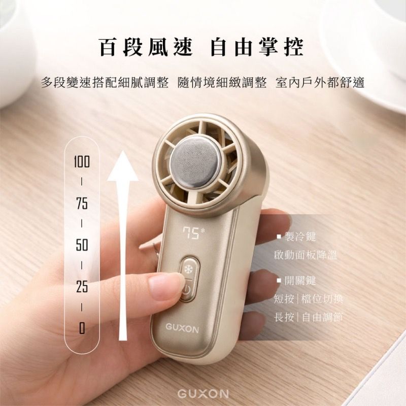 ＜2入免運組＞GUXON 冰心扇 迷你製冷高速風扇