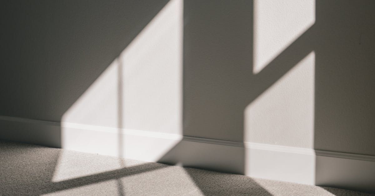 Clean baseboards with light shining on them.