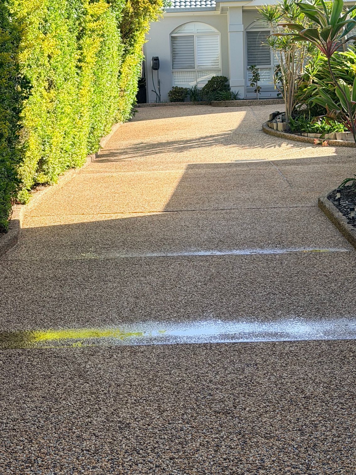 Driveway high pressure cleaning