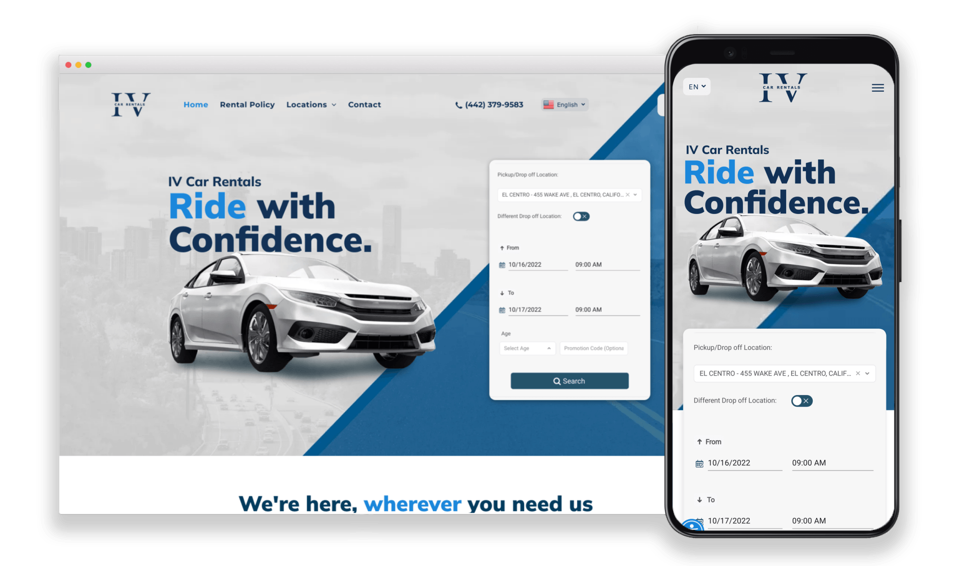 IV Car Rentals in Imperial Valley Website