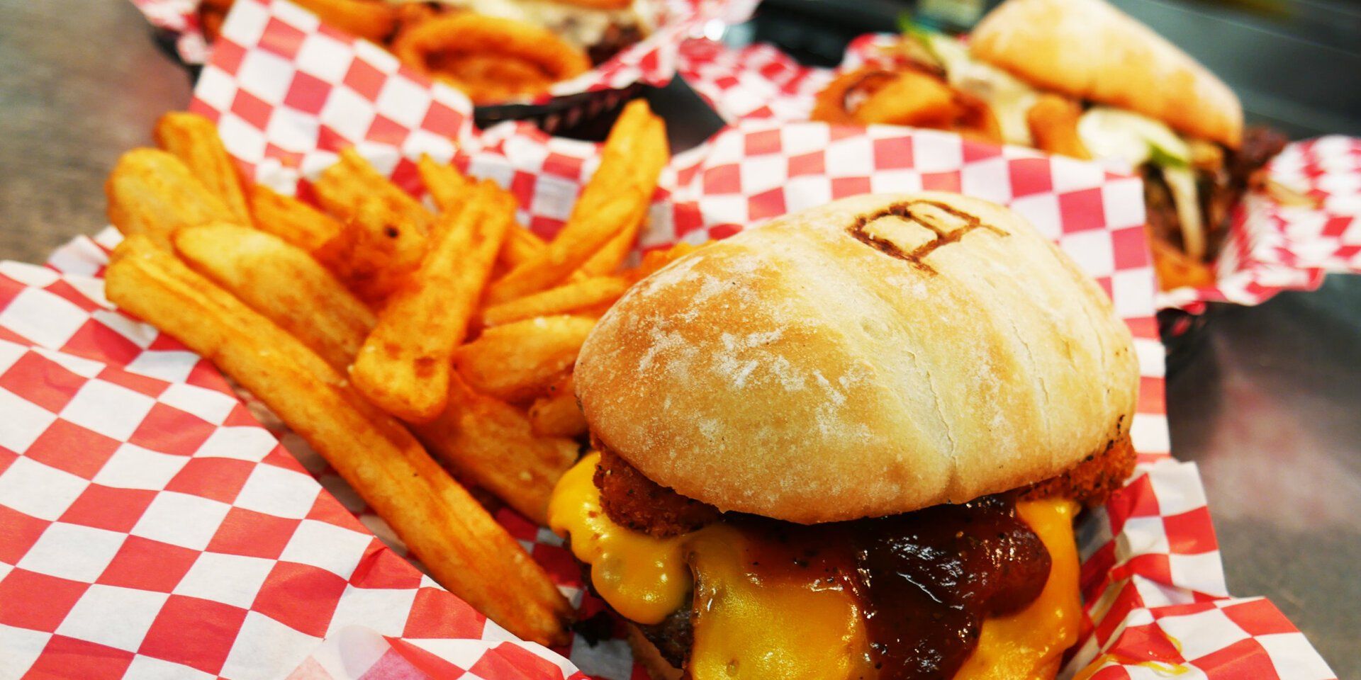 burger and fries