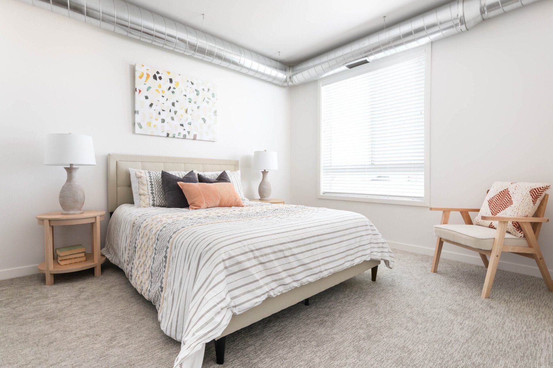 Bedroom with large window