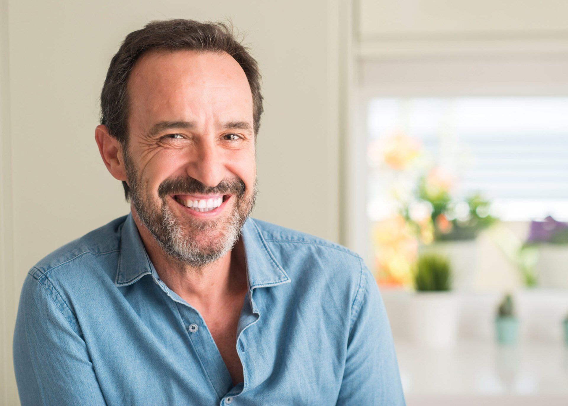 Older man smiling
