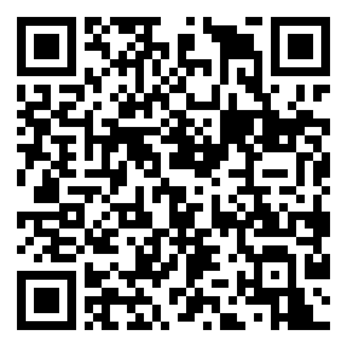 A black and white qr code on a white background.