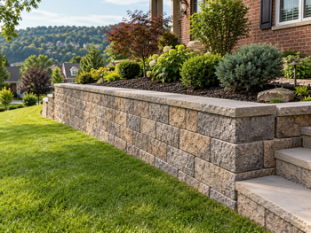 Power washed brick exterior