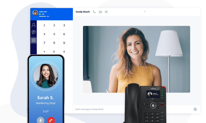 VoIP phone system in action