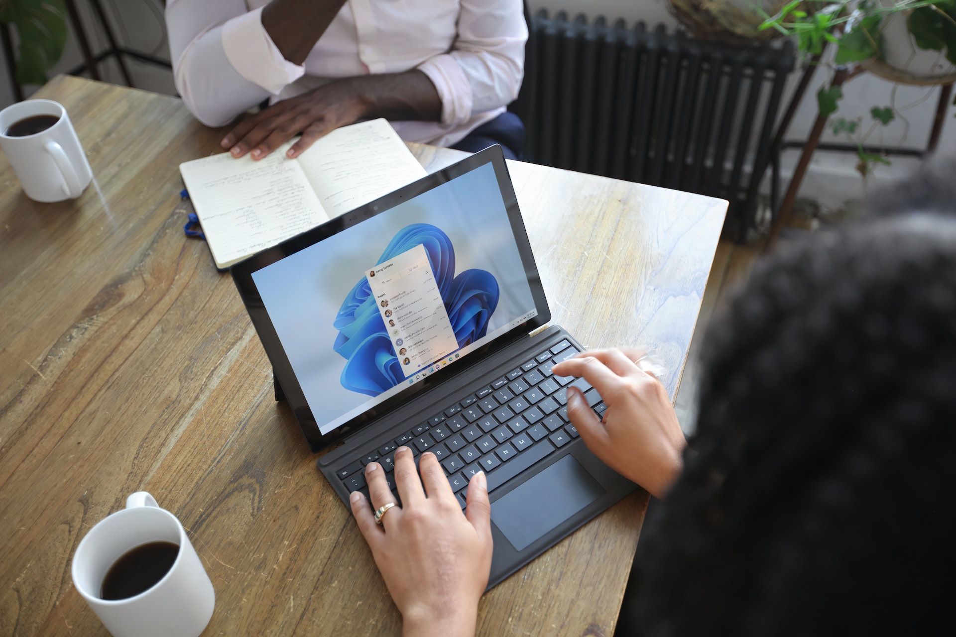 someone using a cloud computer