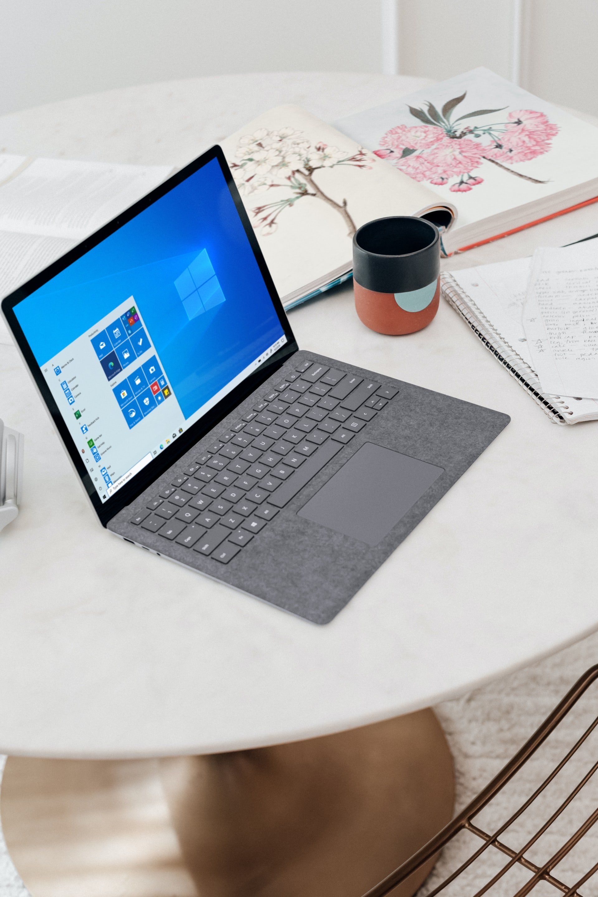 Image of a a laptop using Microsoft 365 software
