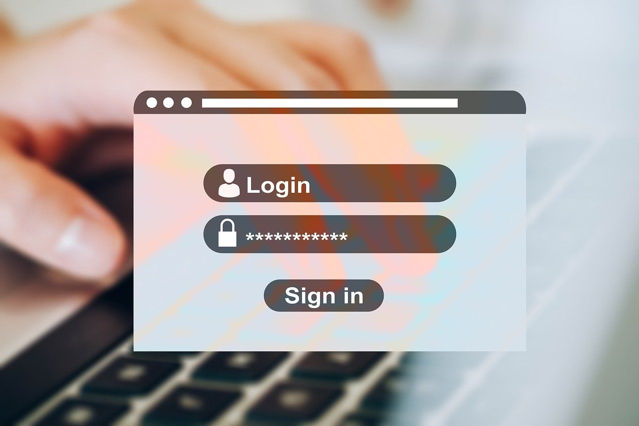 Photo of a login screen with a password protection padlock