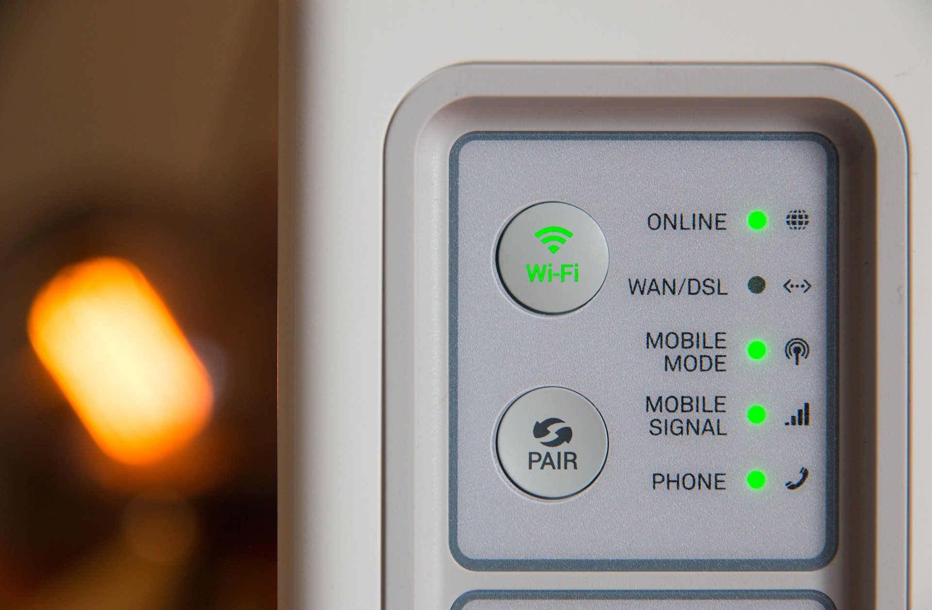 Image of a wireless internet device showing connectivity options