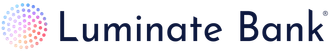 A logo for luminate bank with a colorful circle in the middle.