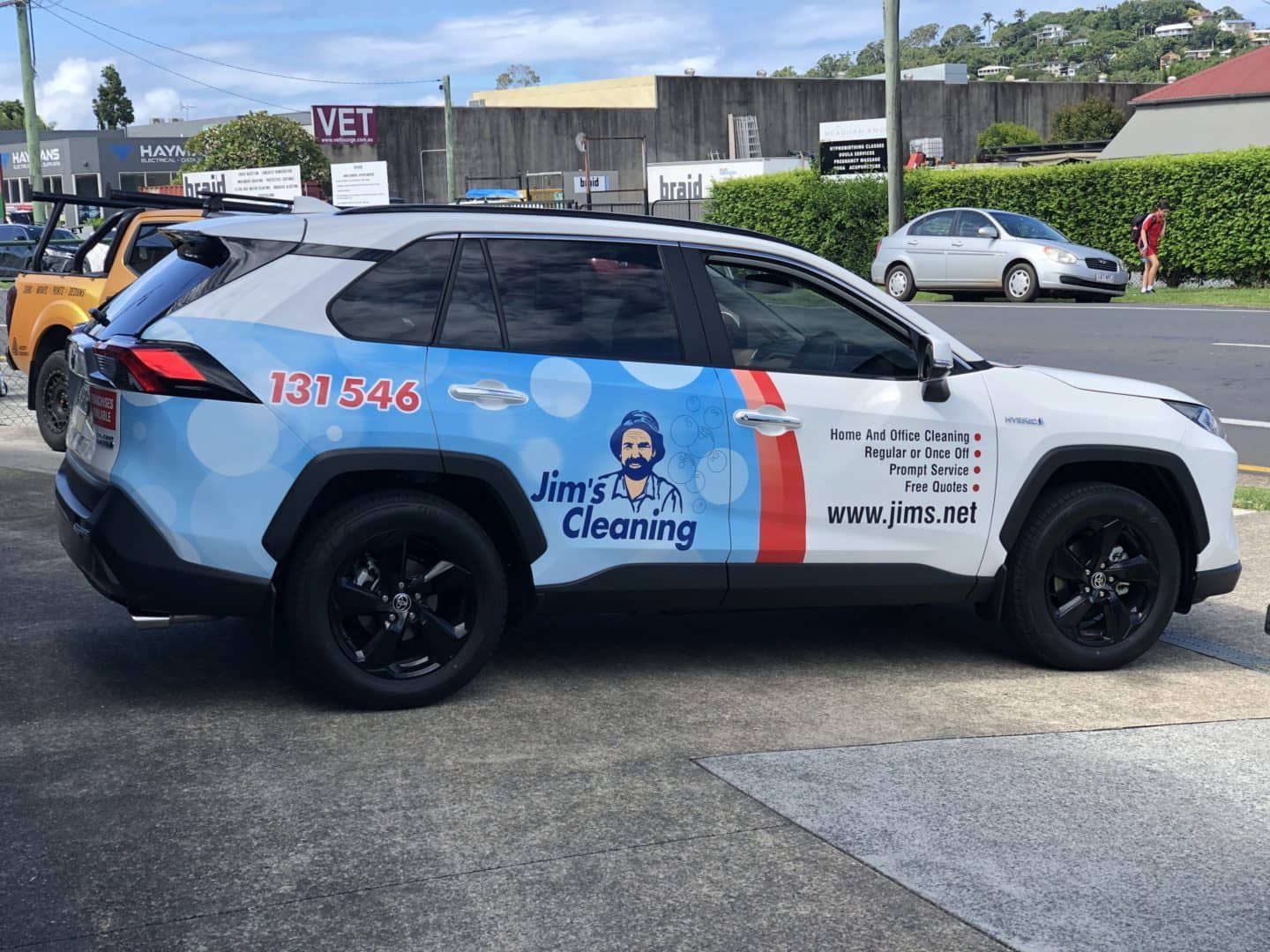 Jims Cleaning Car — DNA Signs in Burleigh Heads, QLD