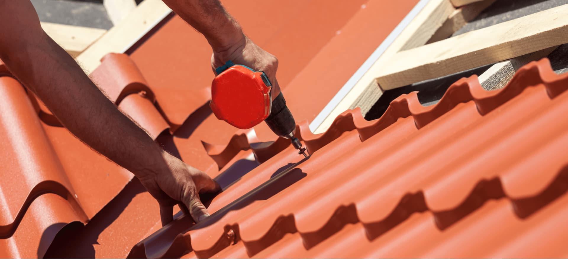 Foam-set barrel tile being installed on a Palm Beach Gardens custom home roof